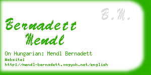 bernadett mendl business card